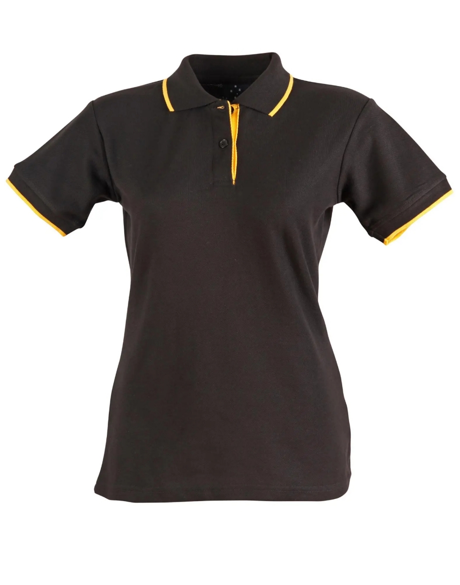 Picture of Winning Spirit, Ladies Contrast Pique S/S Polo